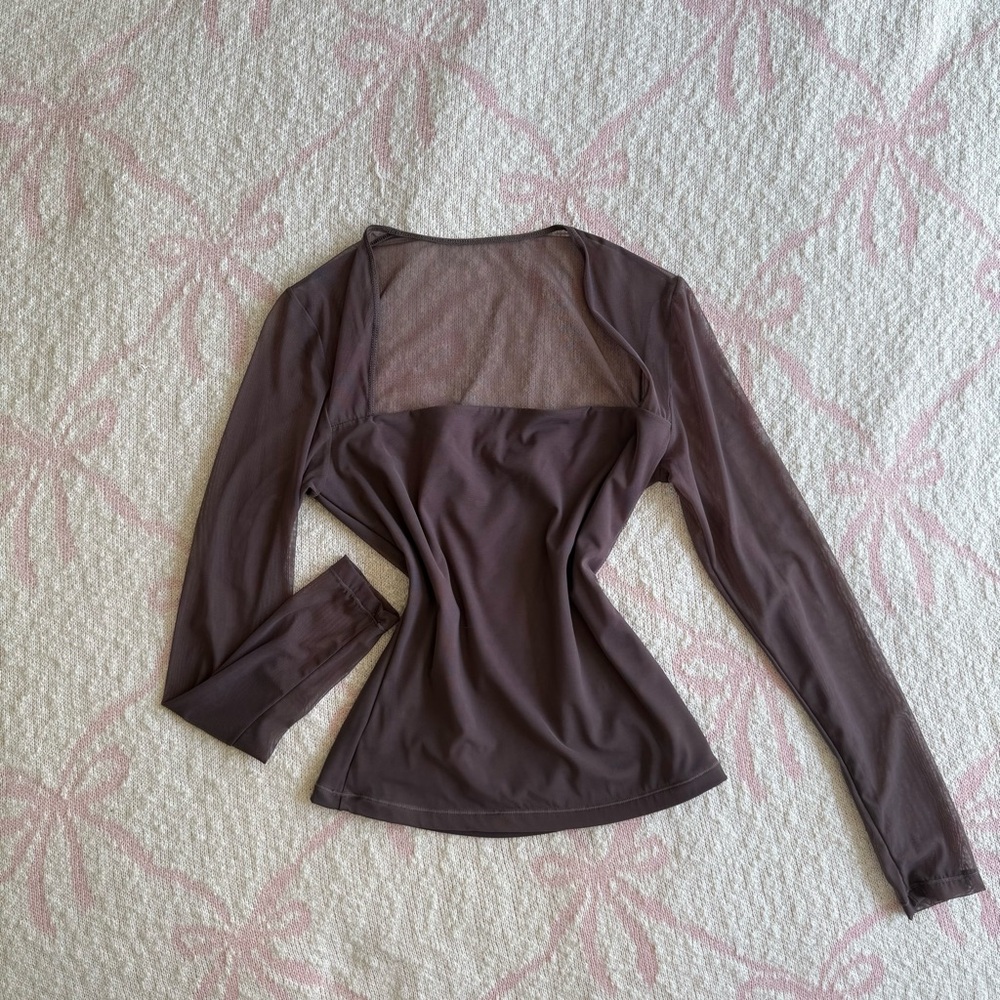 Mesh Long Sleeve Top